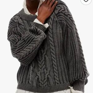 Free People Frankie Cable Sweater XS